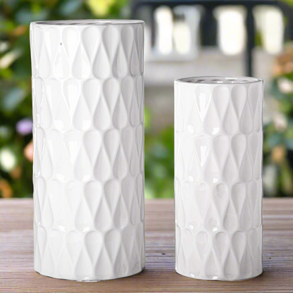 Preston Ceramic Tall Planter & Vase Sets (Set of 2)