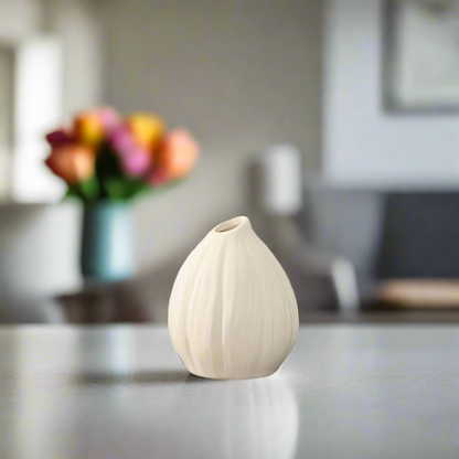 Dolly Textured Ceramic Bellied Vase