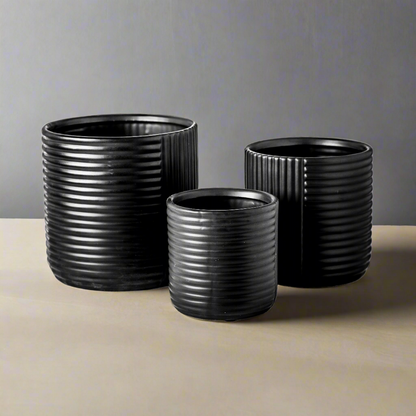 Paloma Ceramic Round Planter Set (Set of 3)