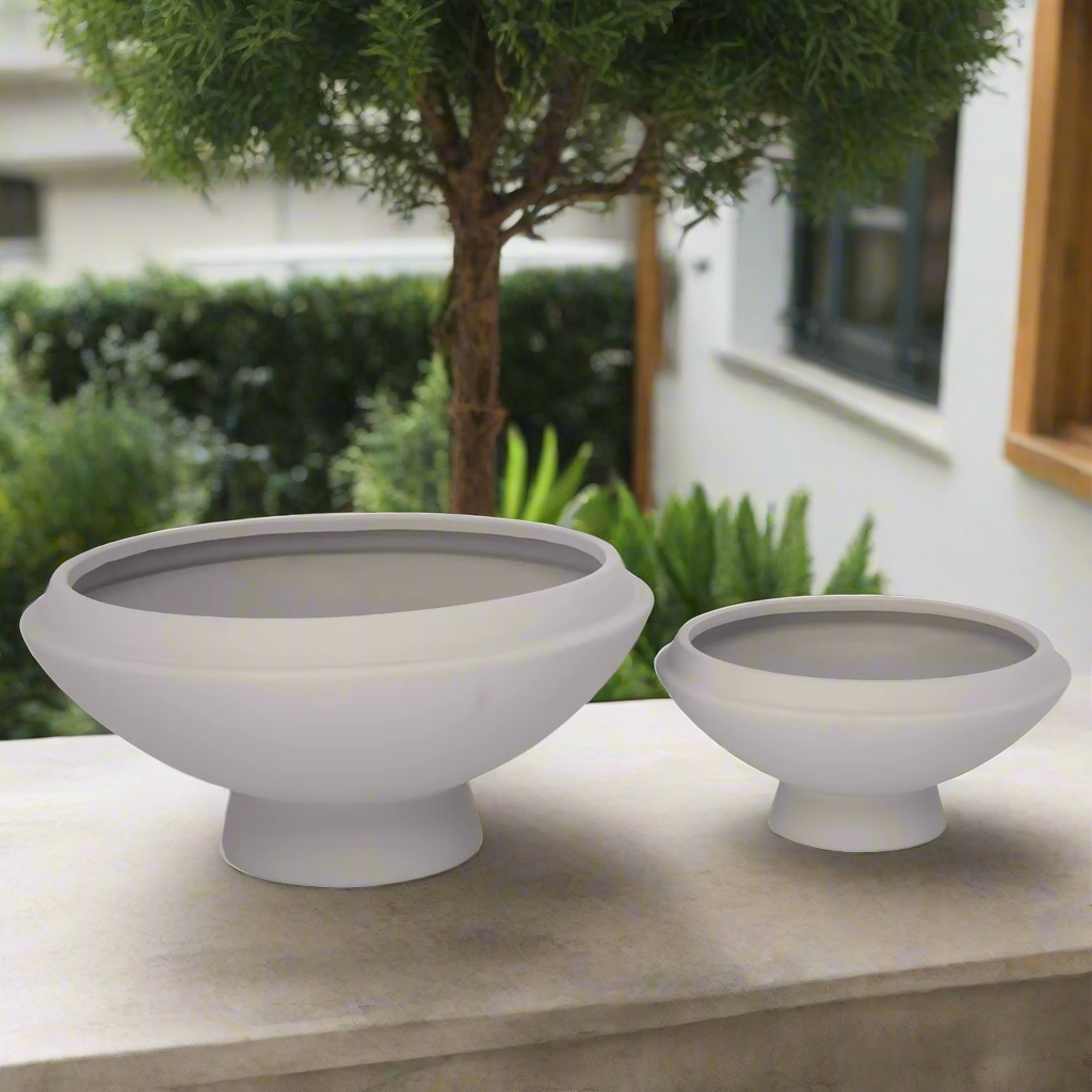 Ceyvon Terracotta Round Planter Set (Set of 2)