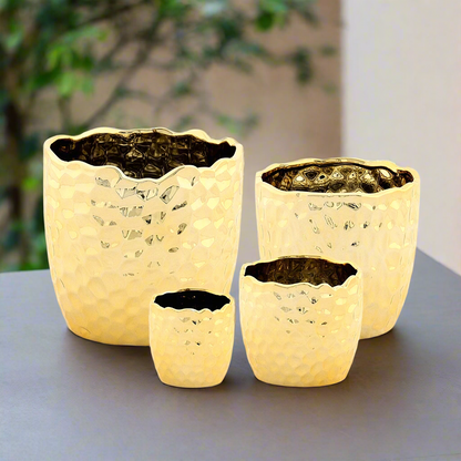 Portina Ceramic Round Planter Set (Set of 4)