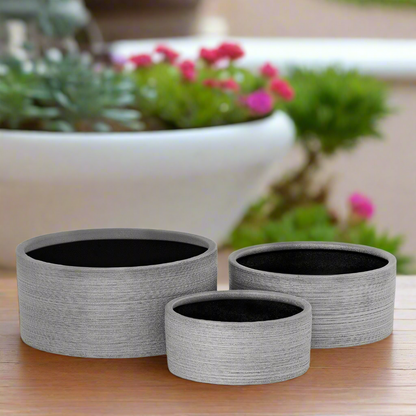Serena Ceramic Round Pot (Set of 3)