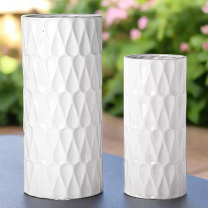 Preston Ceramic Tall Planter & Vase Sets (Set of 2)