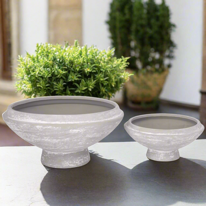 Ceyvon Terracotta Round Planter Set (Set of 2)