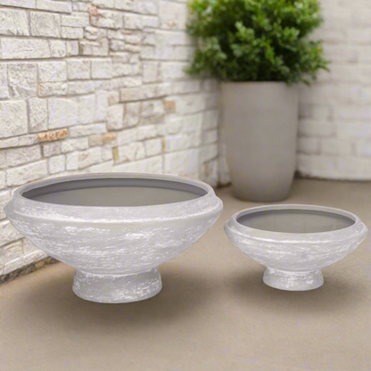 Ceyvon Terracotta Round Planter Set (Set of 2)