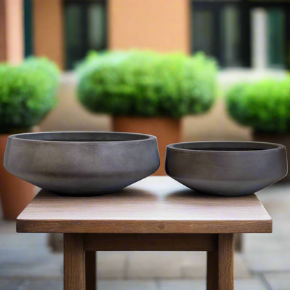 Brivara Smooth Bowl Planter Set (Set of 2)