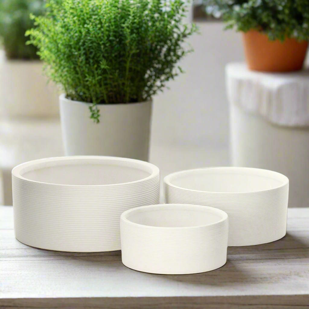 Serena Ceramic Round Pot (Set of 3)