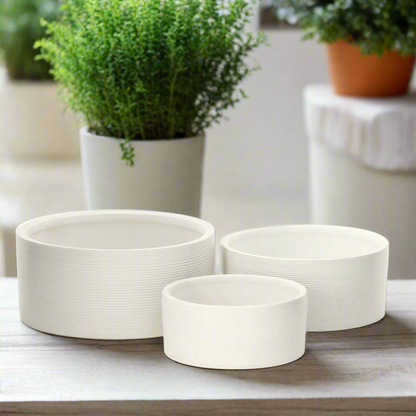 Serena Ceramic Round Pot (Set of 3)