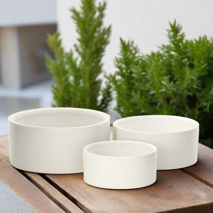Serena Ceramic Round Pot (Set of 3)