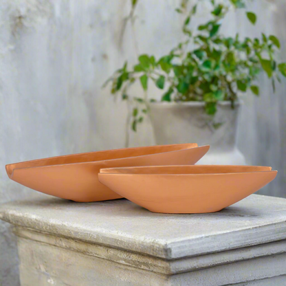 Darian Tapered Oval Cement Planter Set (Set of 2)