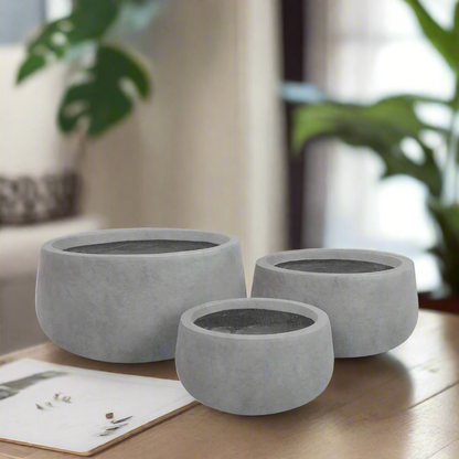 Nerik Fiber Clay Planter Set (Set of 3)