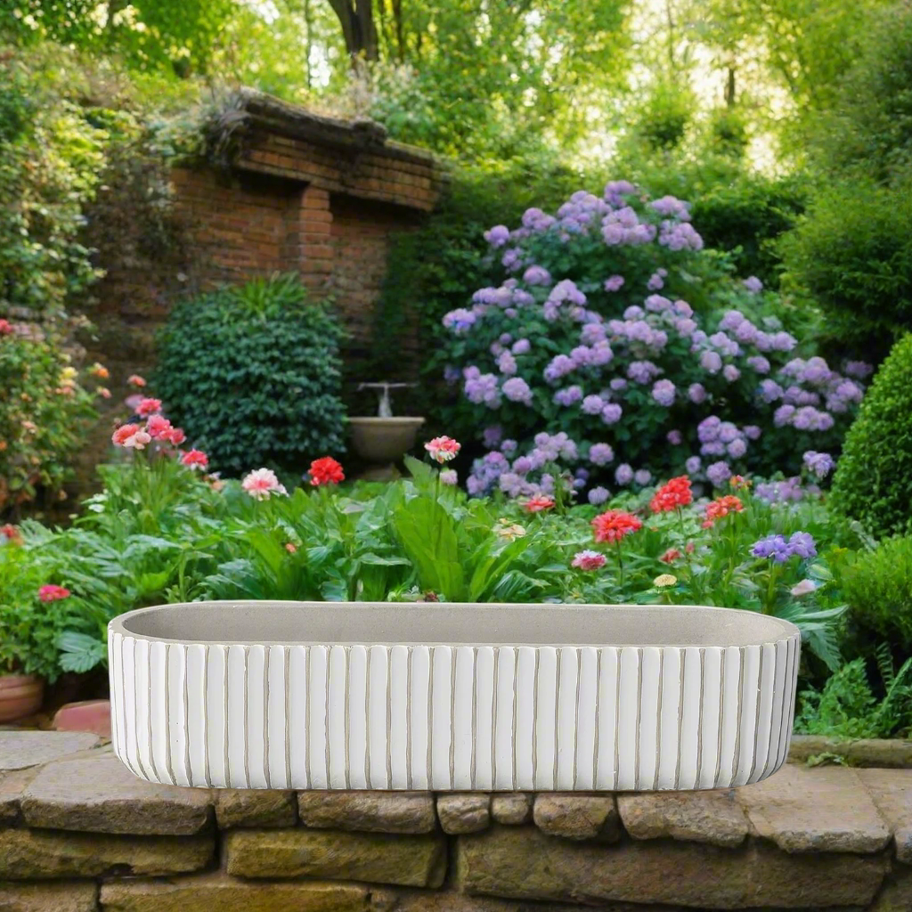 Lucia Cement Rectangular Pot