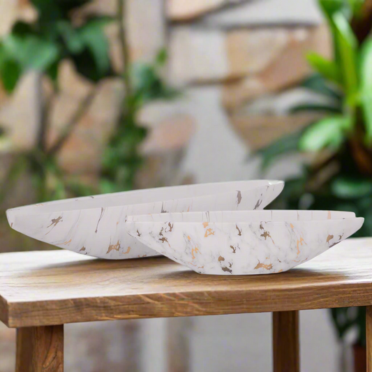 Darian Tapered Oval Cement Planter Set (Set of 2)