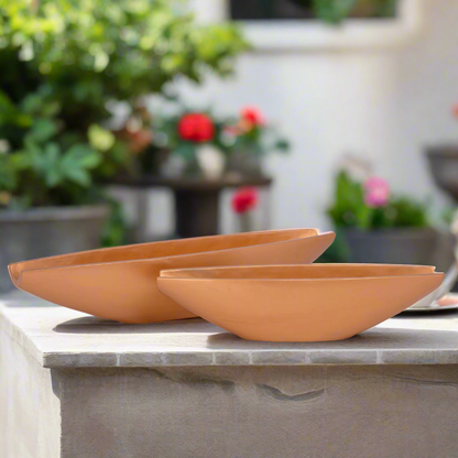 Darian Tapered Oval Cement Planter Set (Set of 2)