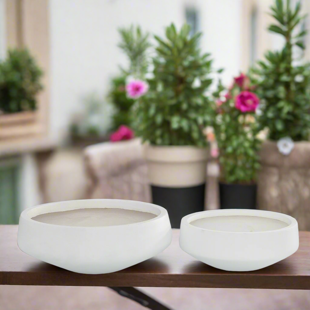 Brivara Smooth Bowl Planter Set (Set of 2)