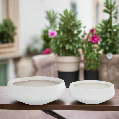 Brivara Smooth Bowl Planter Set (Set of 2)