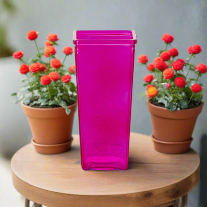 Billie Tapered Square Glass Vase