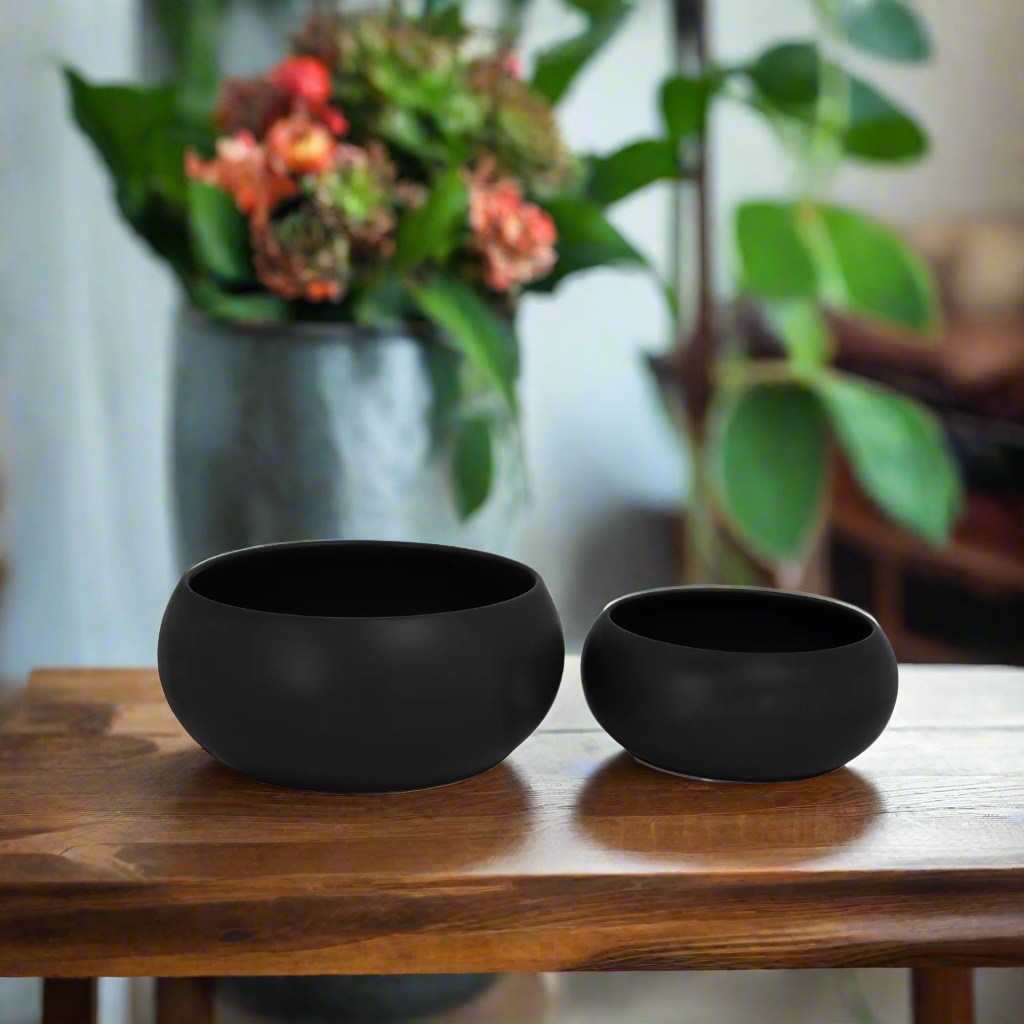 Lumia Stoneware Ceramic Pot (Set of 2)